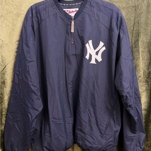 Majestic New York Yankees Windbreaker Quarter Zip Jacket
